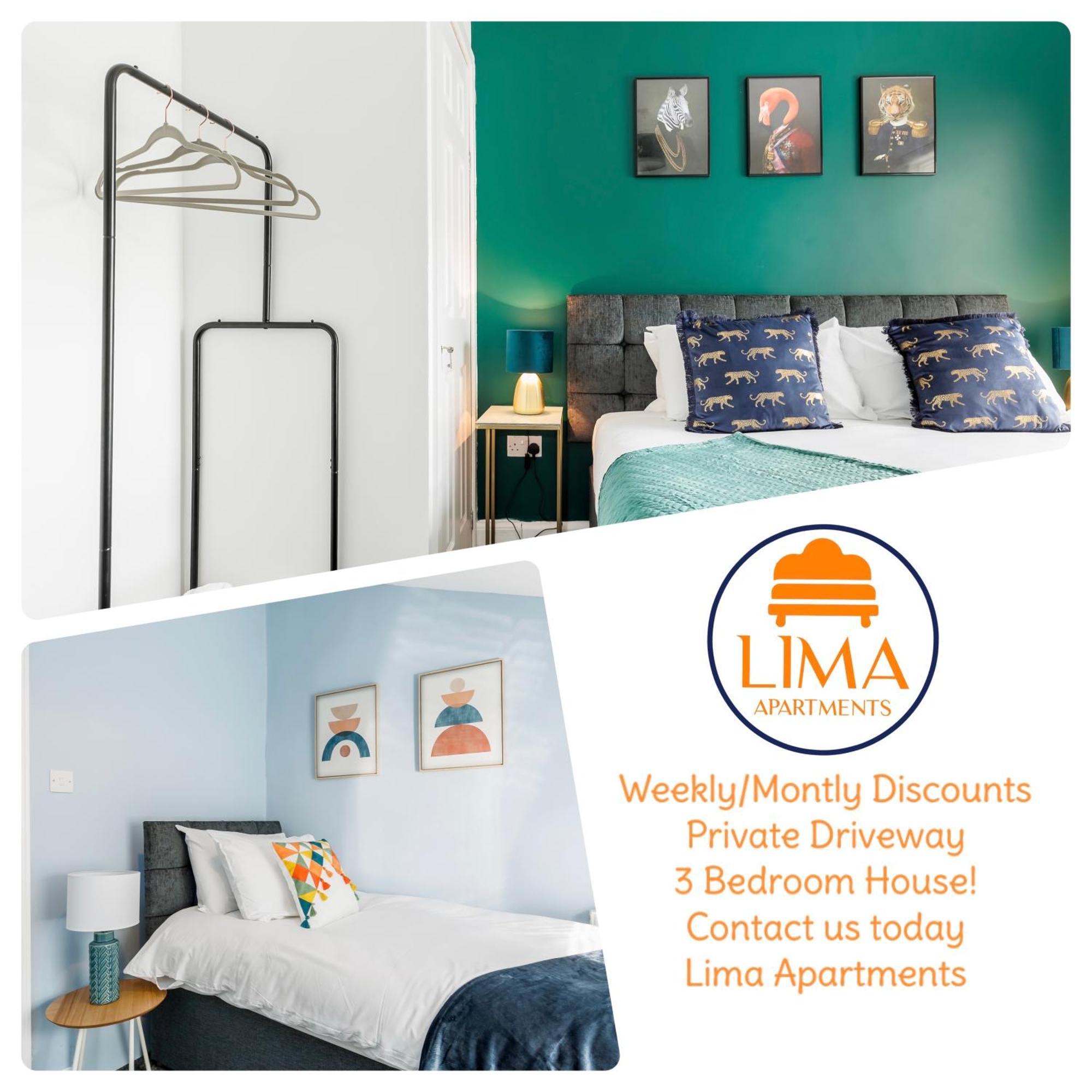 Weekly Monthly Deal-4 Beds-Large House-Driveway By Lima Apartments Ltd Bournemouth Kültér fotó